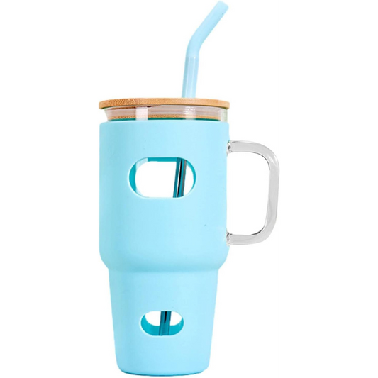 Turquoise - Blue Coloured Stanley Glass Cup for Outdoors